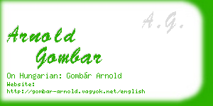 arnold gombar business card