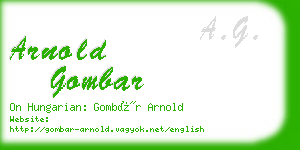 arnold gombar business card